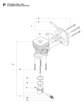 CYLINDER, PISTON & MUFFLER