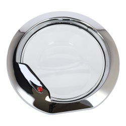 Door Glass Handle & Hinge Chrome Silver 