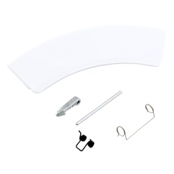 White Door Handle Hook Catch & Spring Kit