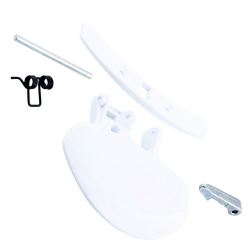 White Door Handle Hook Spring Catch Kit