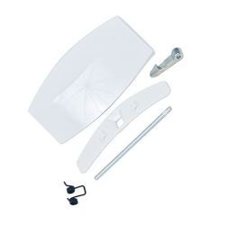White Door Handle & Catch Latch Kit