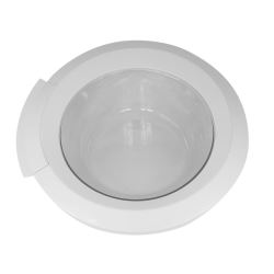 White Door Glass & Handle