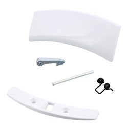 White Door Handle Catch Latch  Kit 