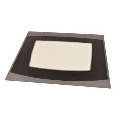Bottom Oven Door Front Glass Silver